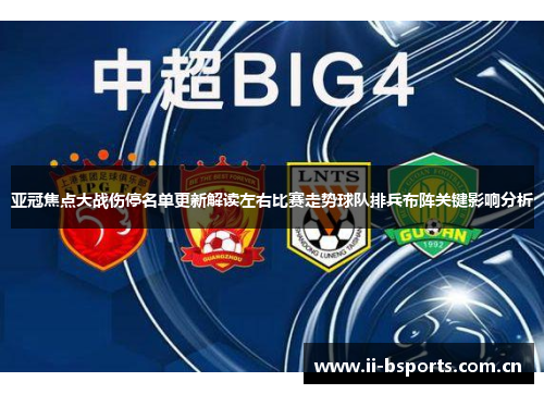 亚冠焦点大战伤停名单更新解读左右比赛走势球队排兵布阵关键影响分析